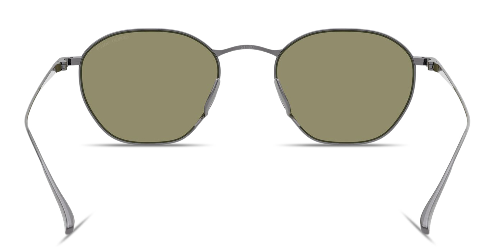 GIORGIO ARMANI Engraved Logo Square Sunglasses in Gunmetal – Product Photo 4