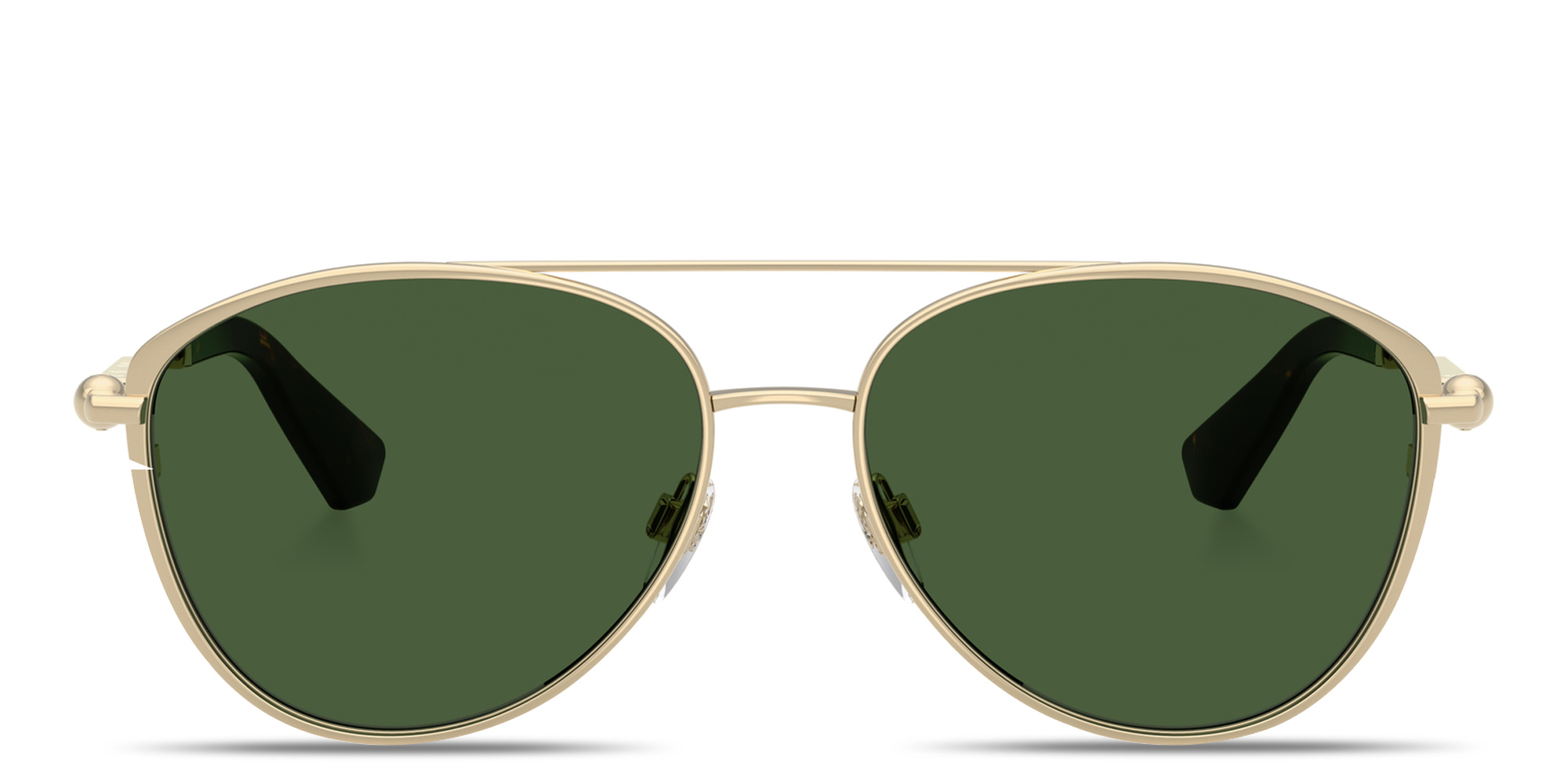 BURBERRY Metal Logo Unisex Pilot Sunglasses in Light Gold – Product Photo 1