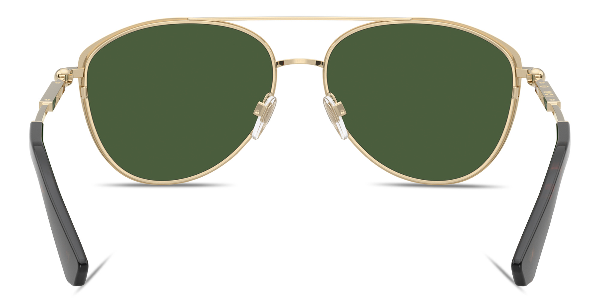 Shop BURBERRY Metal Logo Unisex Pilot Sunglasses in Light Gold online.