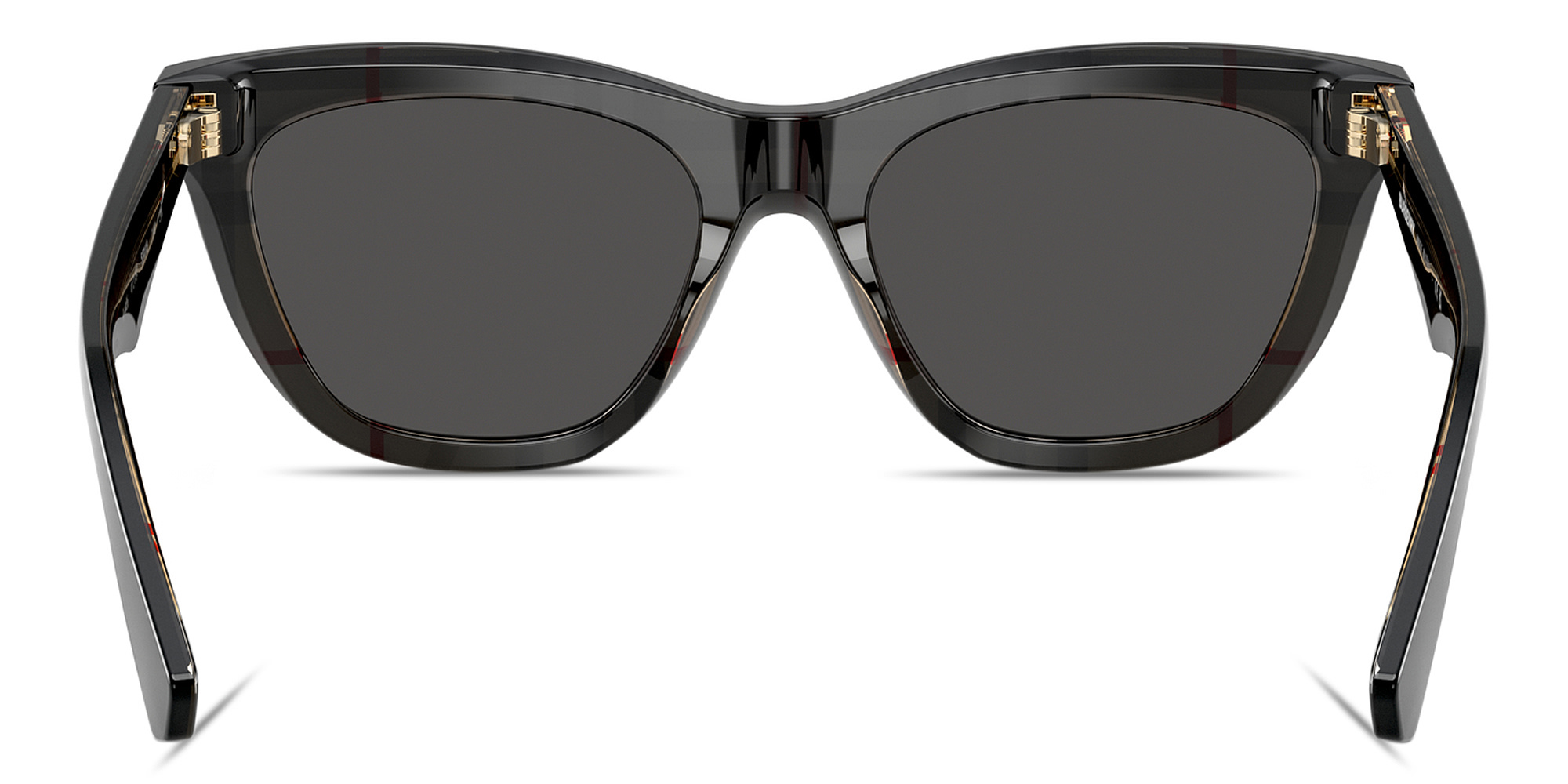 Shop BURBERRY The Essentials Cat-Eye Sunglasses in Top Black On Vintage Check online.