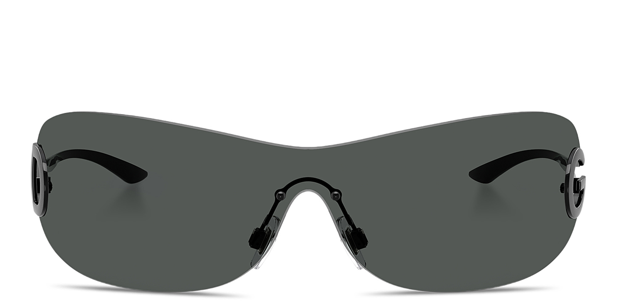 Dolce & Gabbana Active Unisex Rimless Butterfly Sunglasses in Black – Product Photo 1