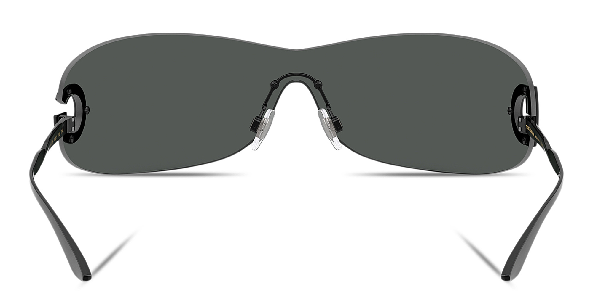 Dolce & Gabbana Active Unisex Rimless Butterfly Sunglasses in Black – Product Photo 4