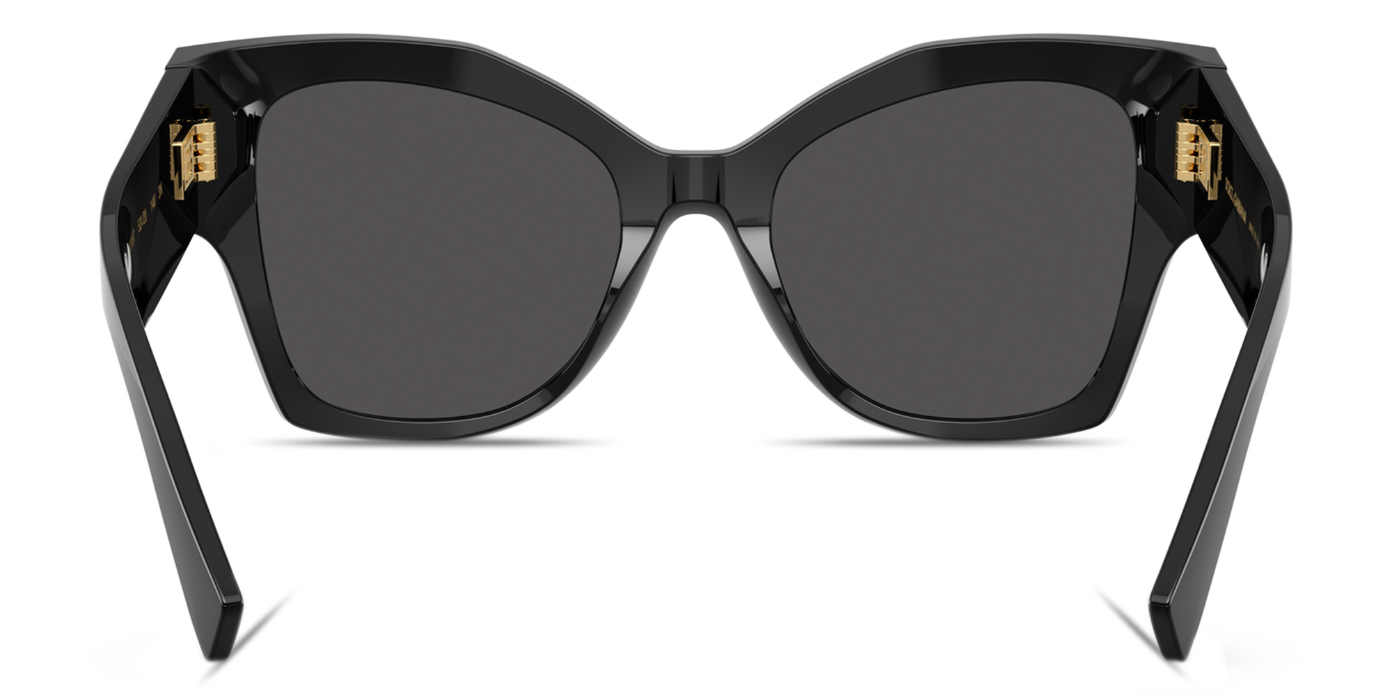 Shop Dolce & Gabbana Engraved Logo Cat-Eye Sunglasses in Black online.