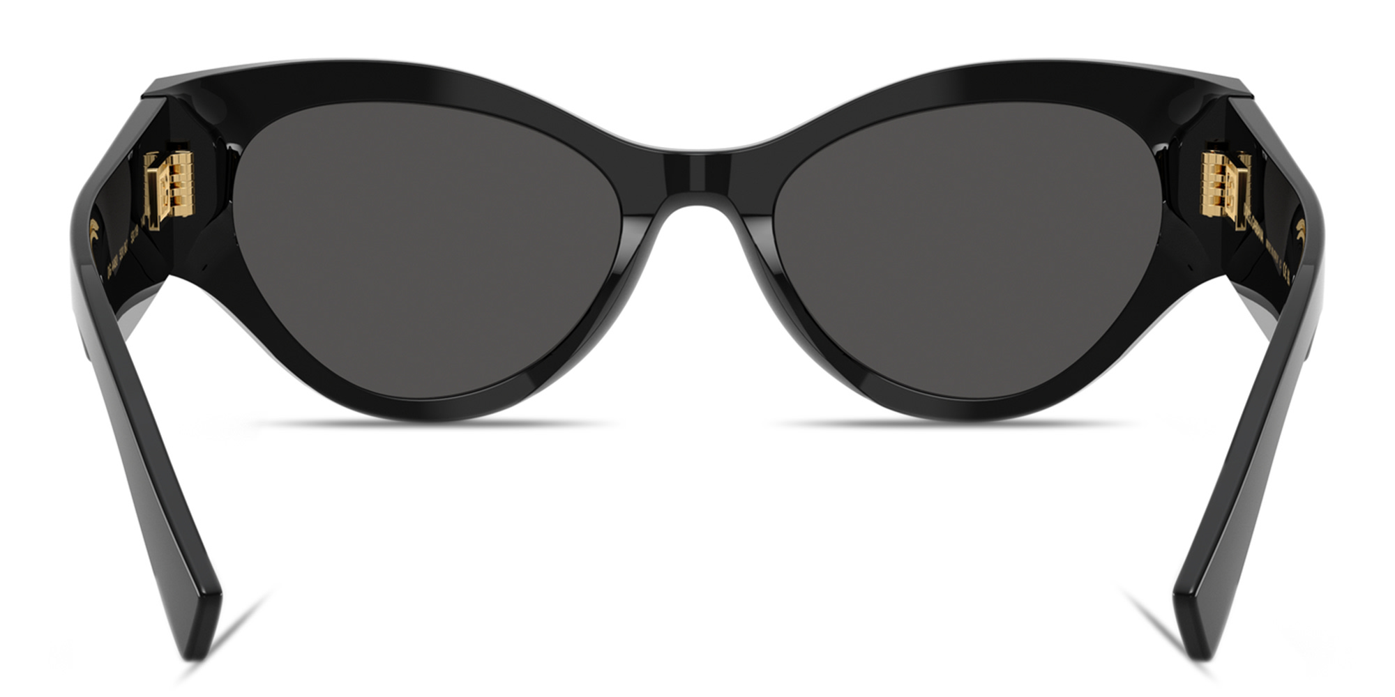 Shop Dolce & Gabbana Engraved Logo Cat-Eye Sunglasses in Black online.