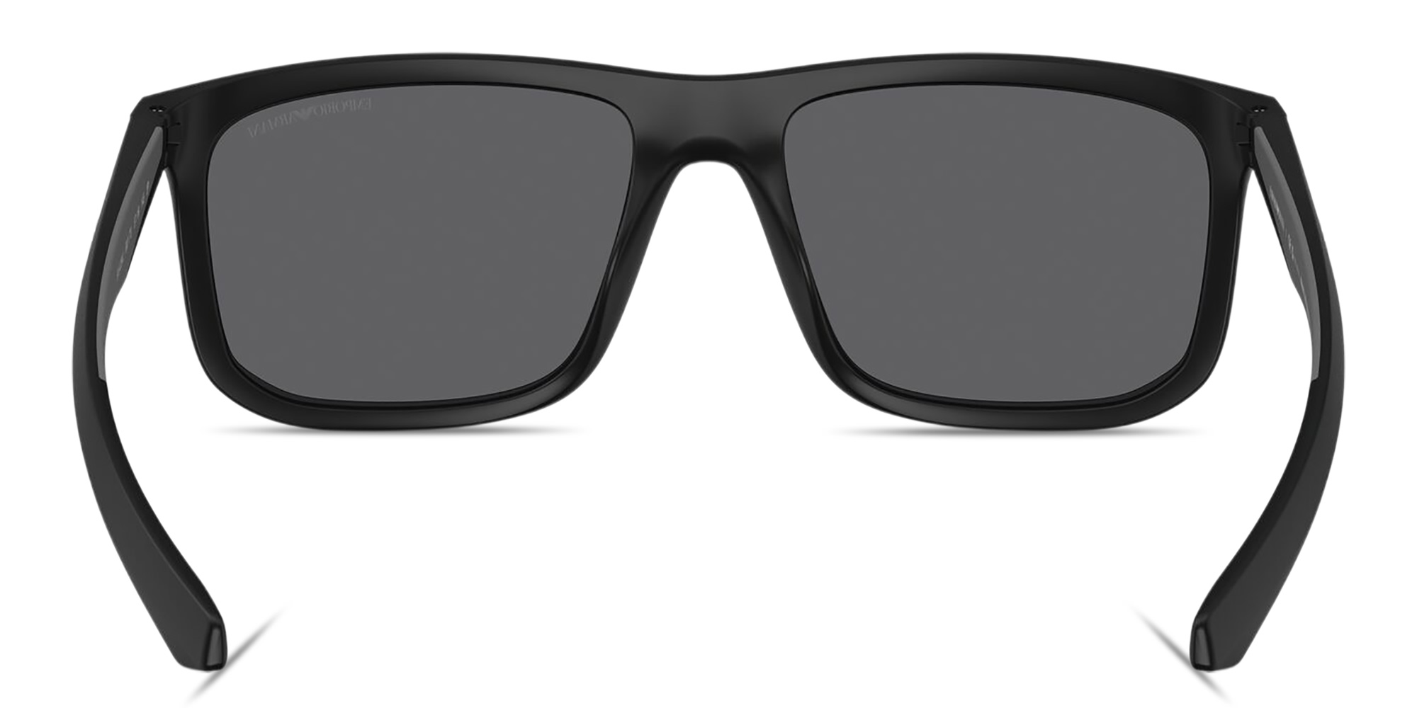 Shop Emporio Armani Eagle Logo Square Sunglasses in Black online.