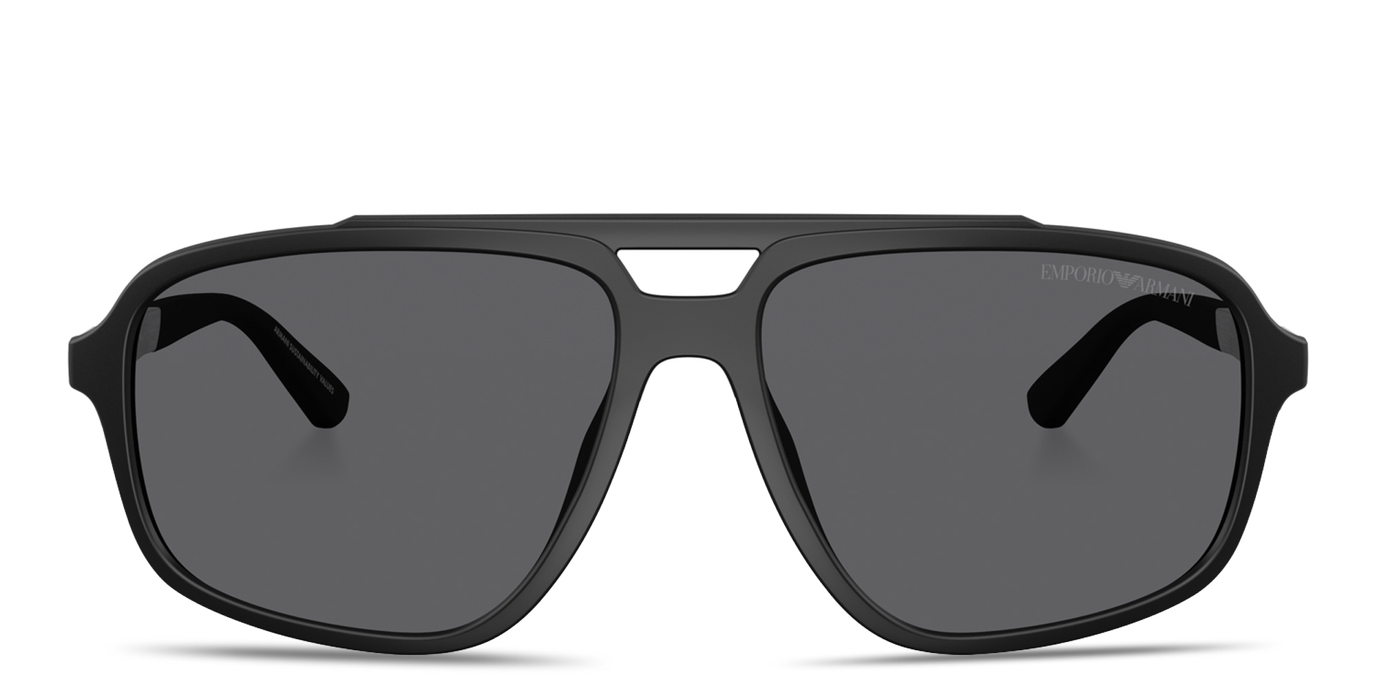 Emporio Armani Modern Pilot Sunglasses in Matte Black – Product Photo 1