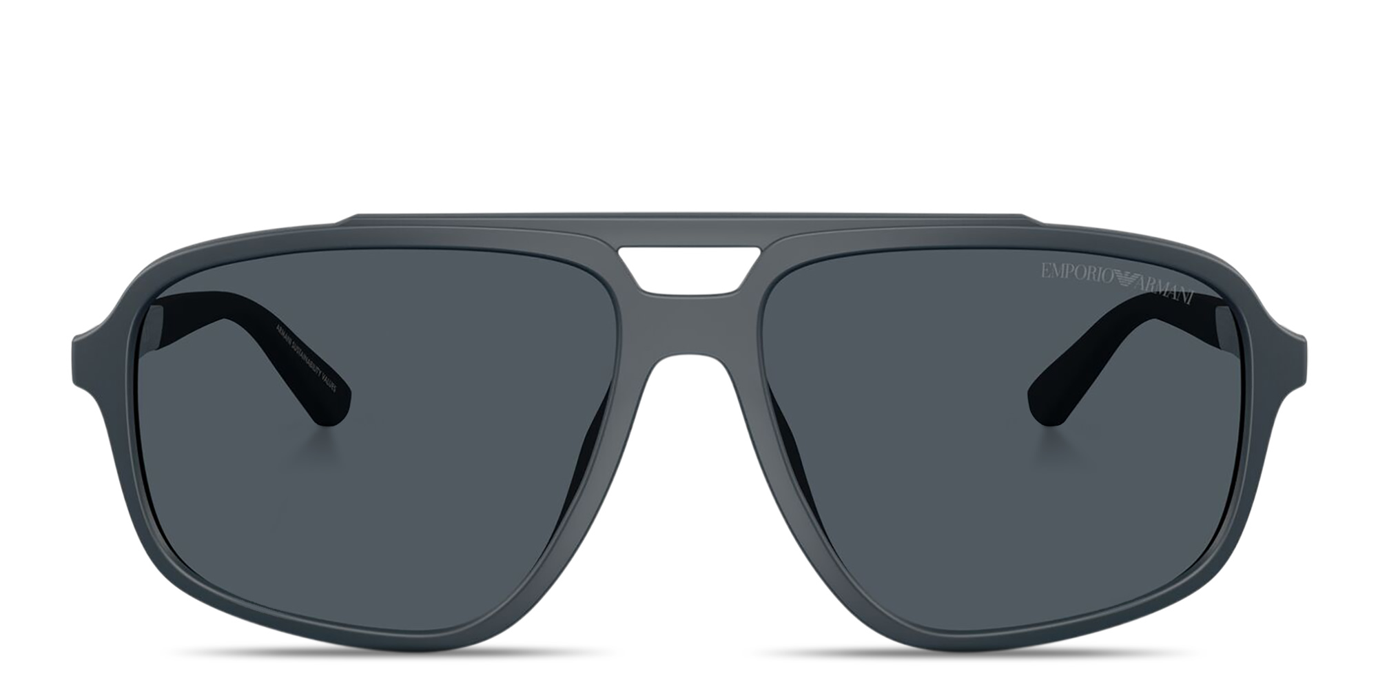 Emporio Armani Eagle Logo Pilot Sunglasses in Blue – Product Photo 1