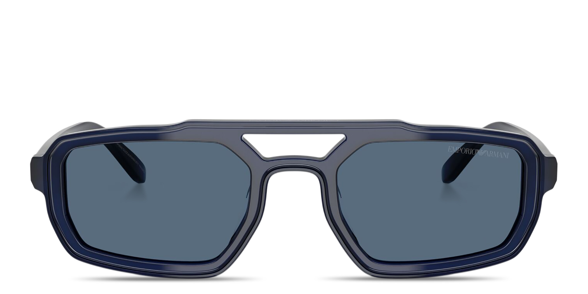 نظارات شمسية غير منتظمة بتوقيع العلامة من امبوريو أرماني بلون أزرق أوبال - صورة المنتج 1