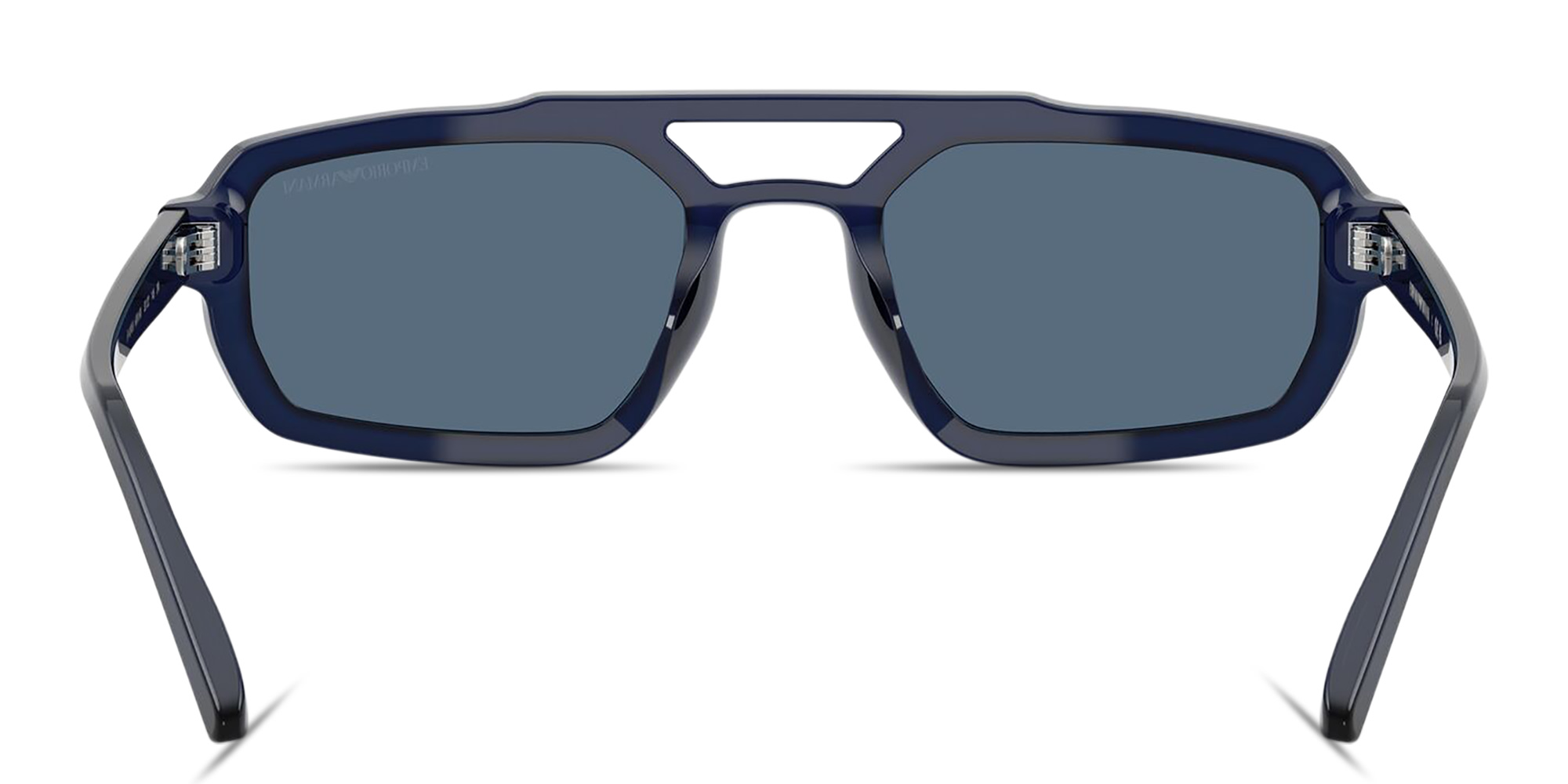 نظارات شمسية غير منتظمة بتوقيع العلامة من امبوريو أرماني بلون أزرق أوبال - صورة المنتج 4