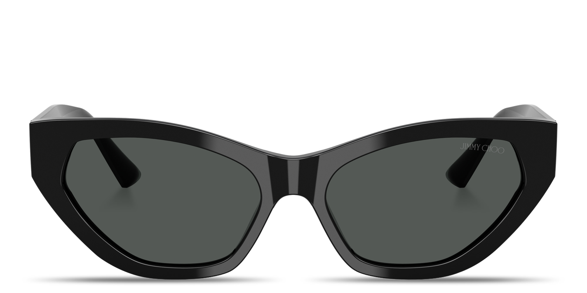 Shop JIMMY CHOO Logo Signature Cat-Eye Sunglasses in Black online.