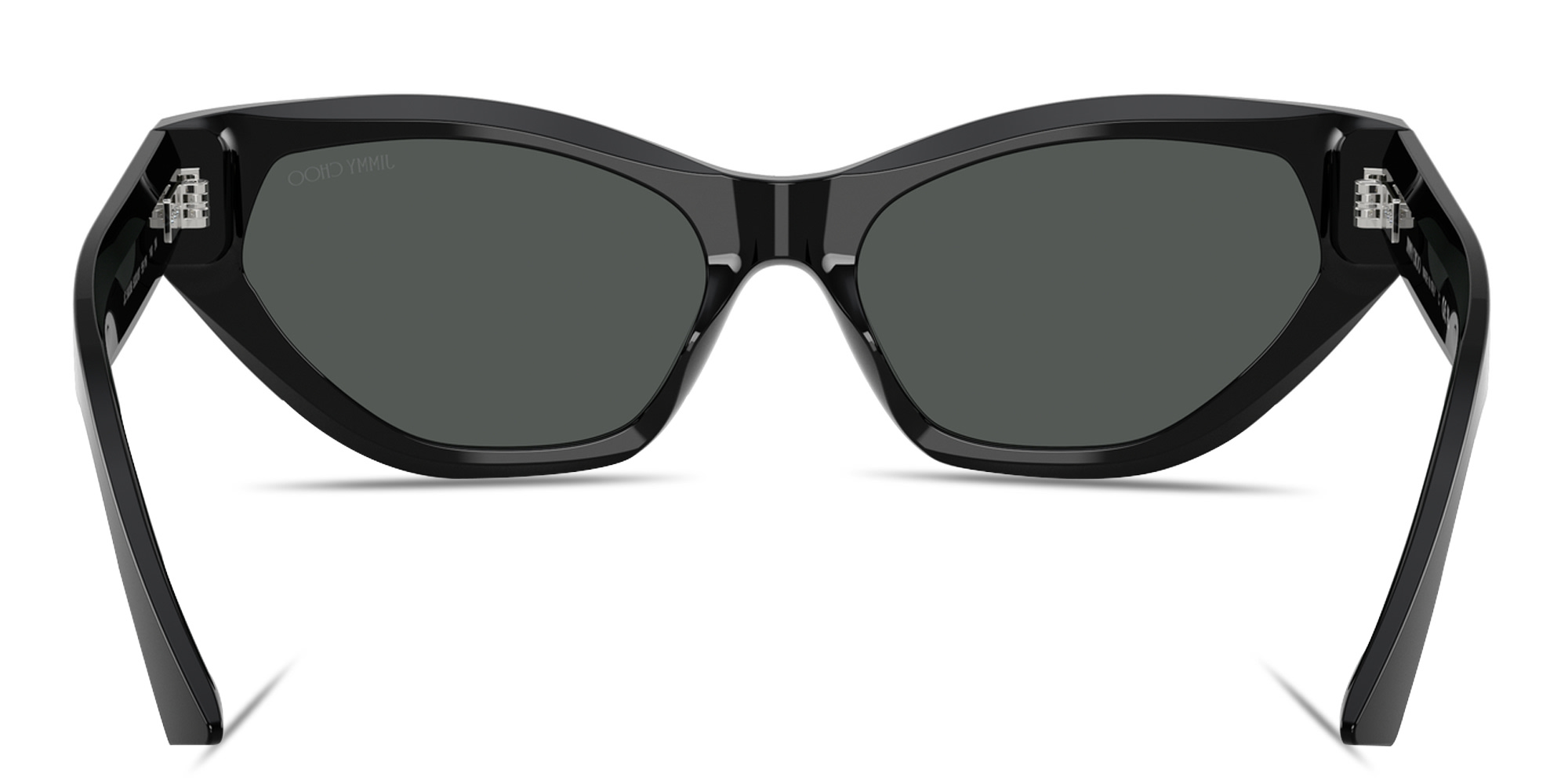 Shop JIMMY CHOO Logo Signature Cat-Eye Sunglasses in Black online.