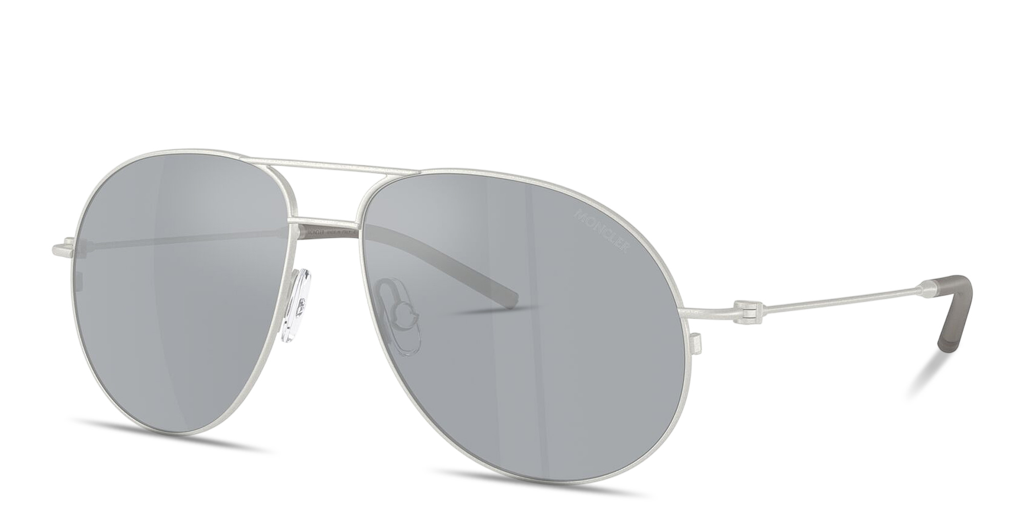 Shop Moncler Flyze Unisex Pilot Sunglasses in Silver online.