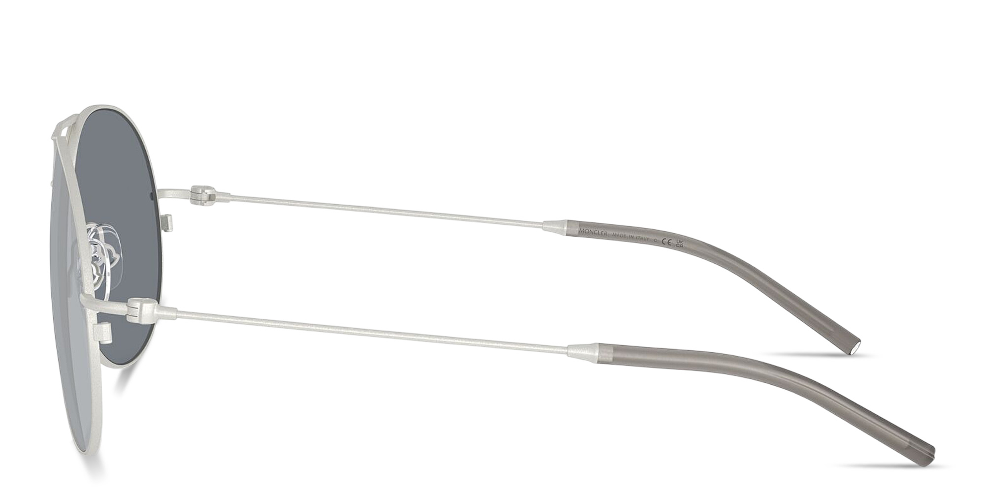 Shop Moncler Flyze Unisex Pilot Sunglasses in Silver online.