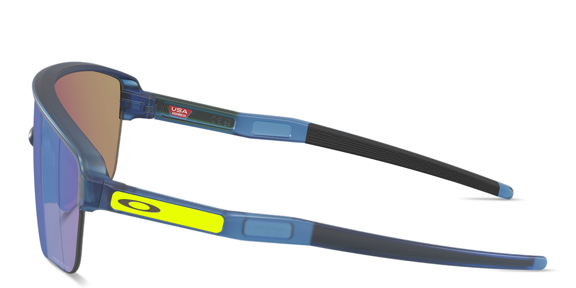 Shop Oakley Corridor SQ Half-Rim Rectangle Sunglasses in Blue online.