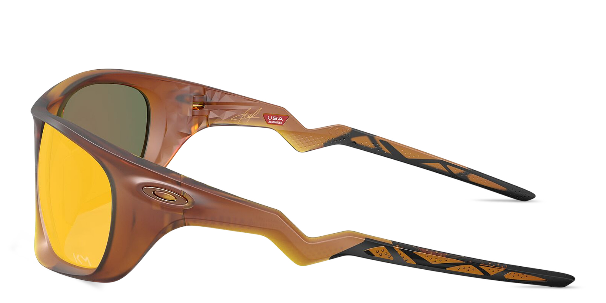 Shop Oakley Lateralis Kylian Mbappé Signature Series Rectangle Sunglasses in Brown online.