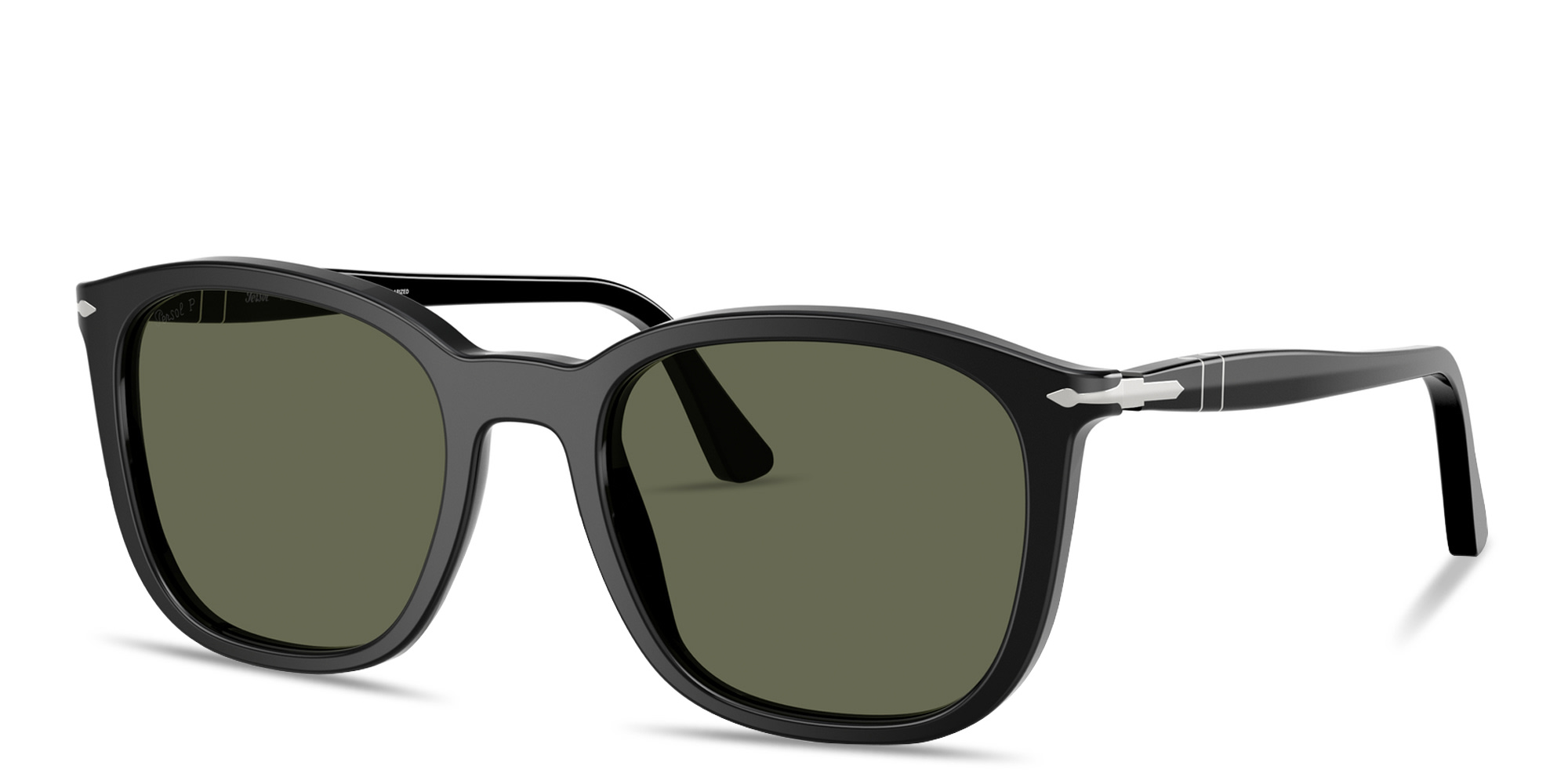 PERSOL Arrow Motif Unisex Pillow Sunglasses in Black – Product Photo 2