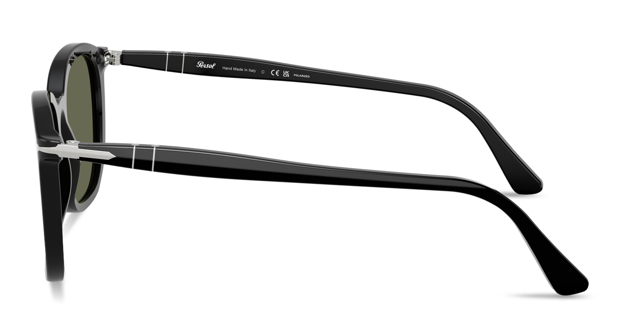 PERSOL Arrow Motif Unisex Pillow Sunglasses in Black – Product Photo 3