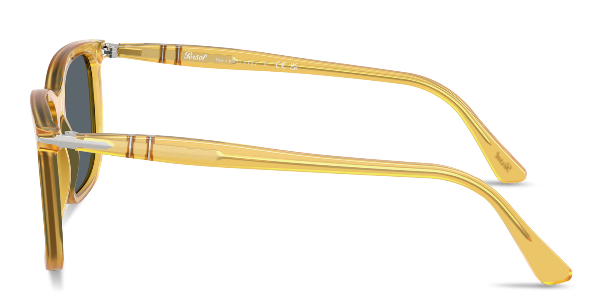 تسوق نظارات شمسية رينزو بإطار مستطيل للجنسين بيرسول بلون عسلي أونلاين.