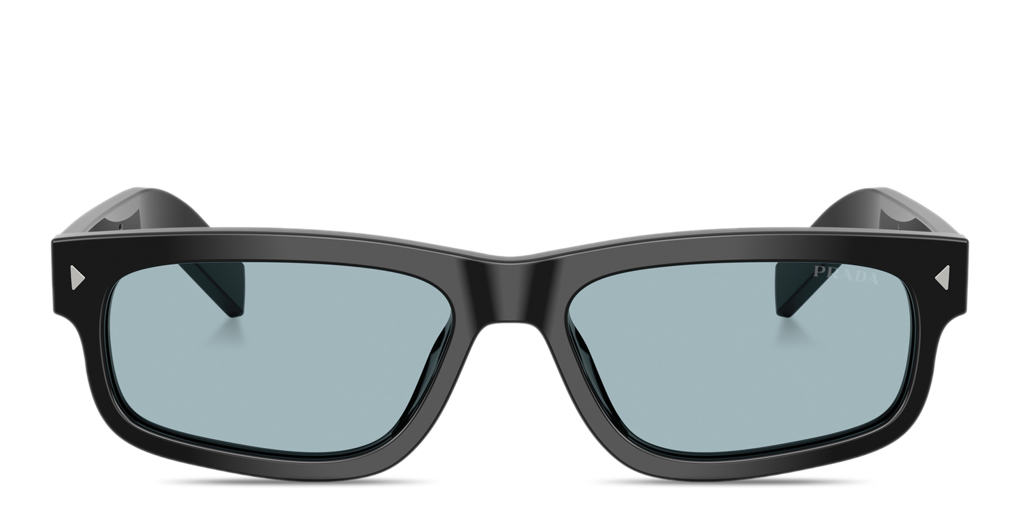 PRADA Engraved Logo Rectangle Sunglasses in Black – Product Photo 1