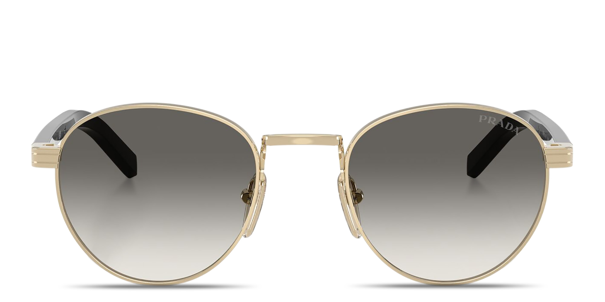 Shop PRADA Logo Signature Panthos Sunglasses in Gold online.