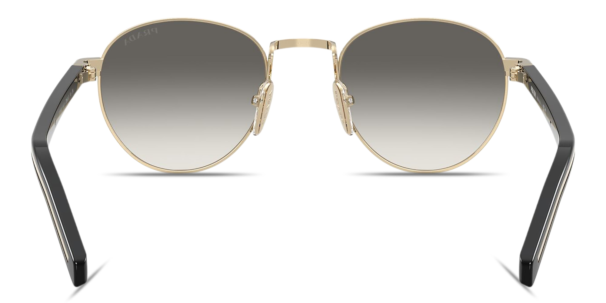 Shop PRADA Logo Signature Panthos Sunglasses in Gold online.