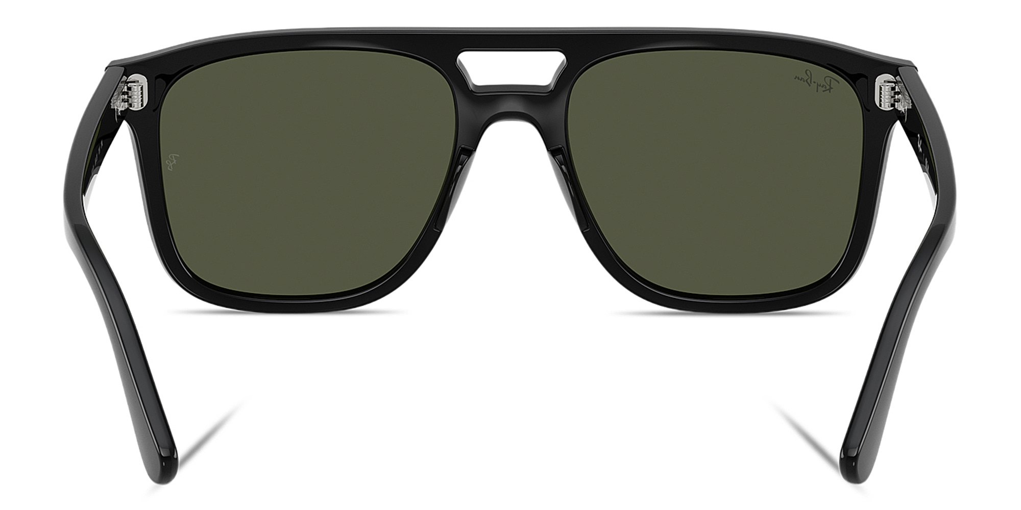 Shop Ray-Ban Logo-Embossed Unisex Square Sunglasses in Black online.