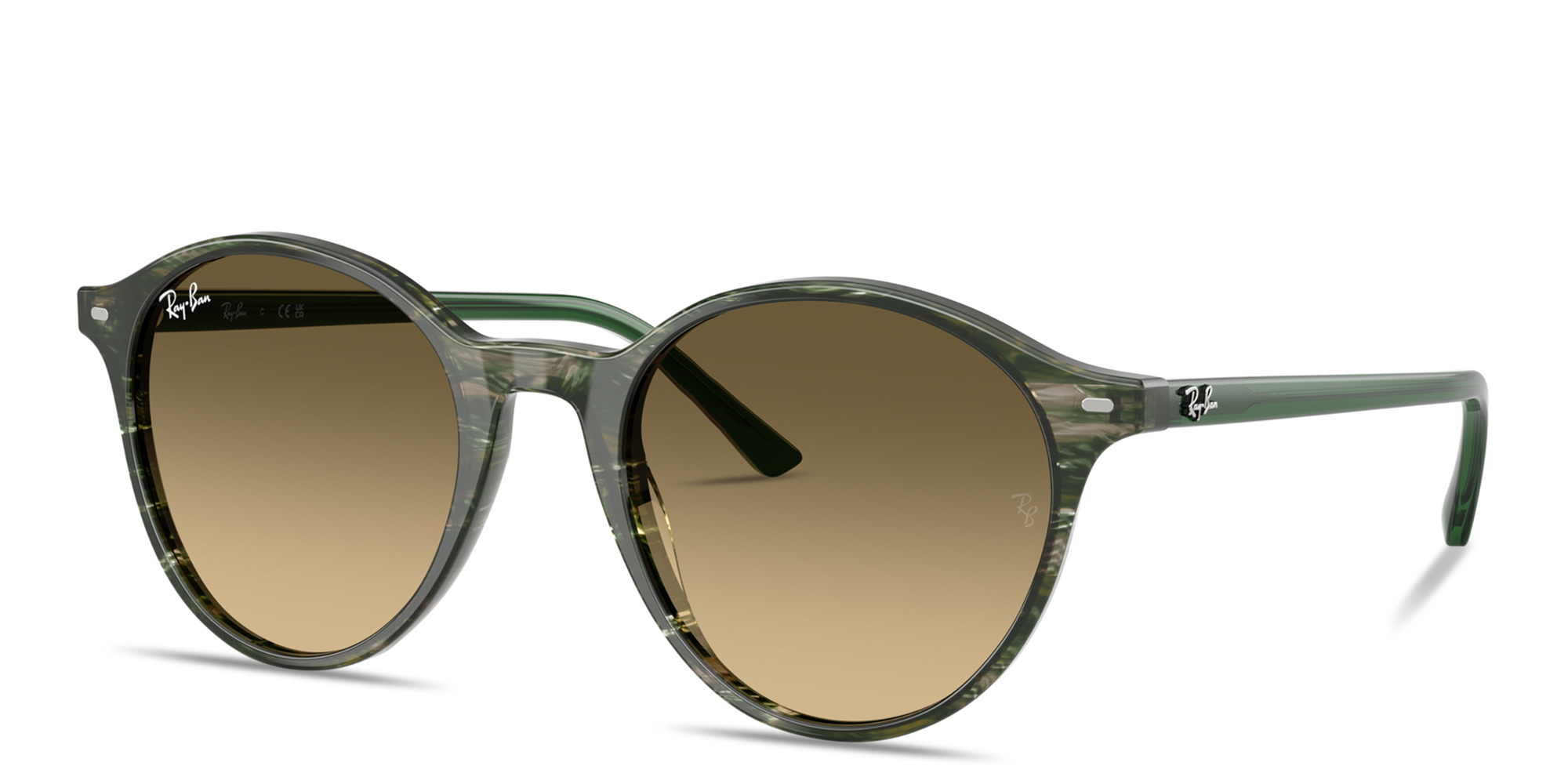 Ray-Ban Bernard Unisex Panthos Sunglasses in Transparent Shade Fantasy Green – Product Photo 2