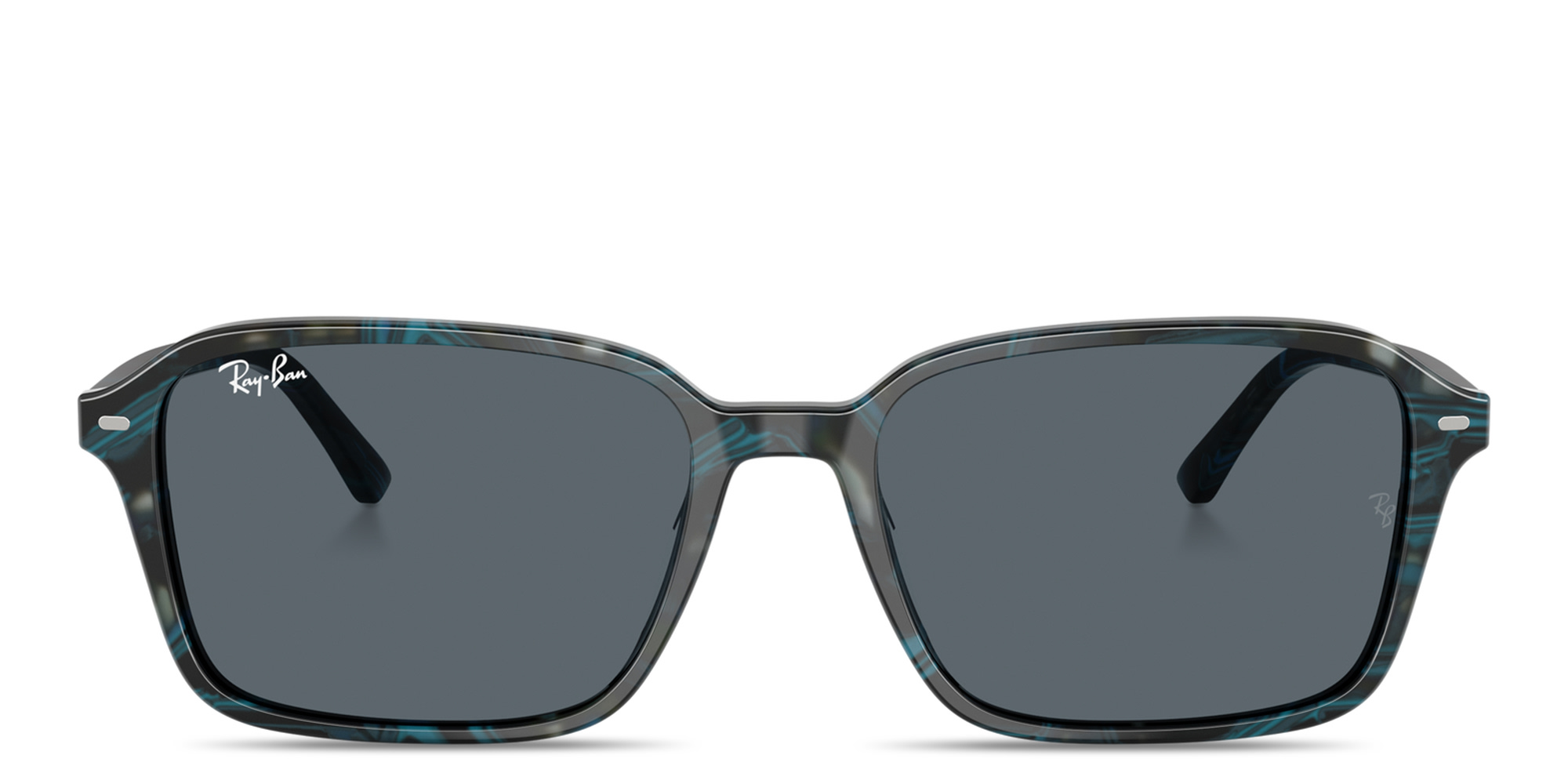 Ray-Ban Raimond Unisex Square Sunglasses in Transparent Fantasy Blue Grey – Product Photo 1