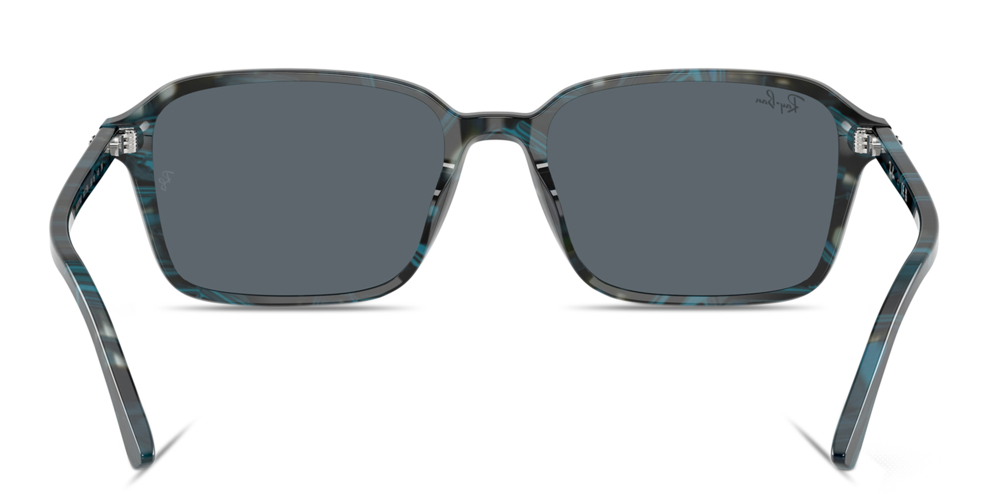 Ray-Ban Raimond Unisex Square Sunglasses in Transparent Fantasy Blue Grey – Product Photo 4