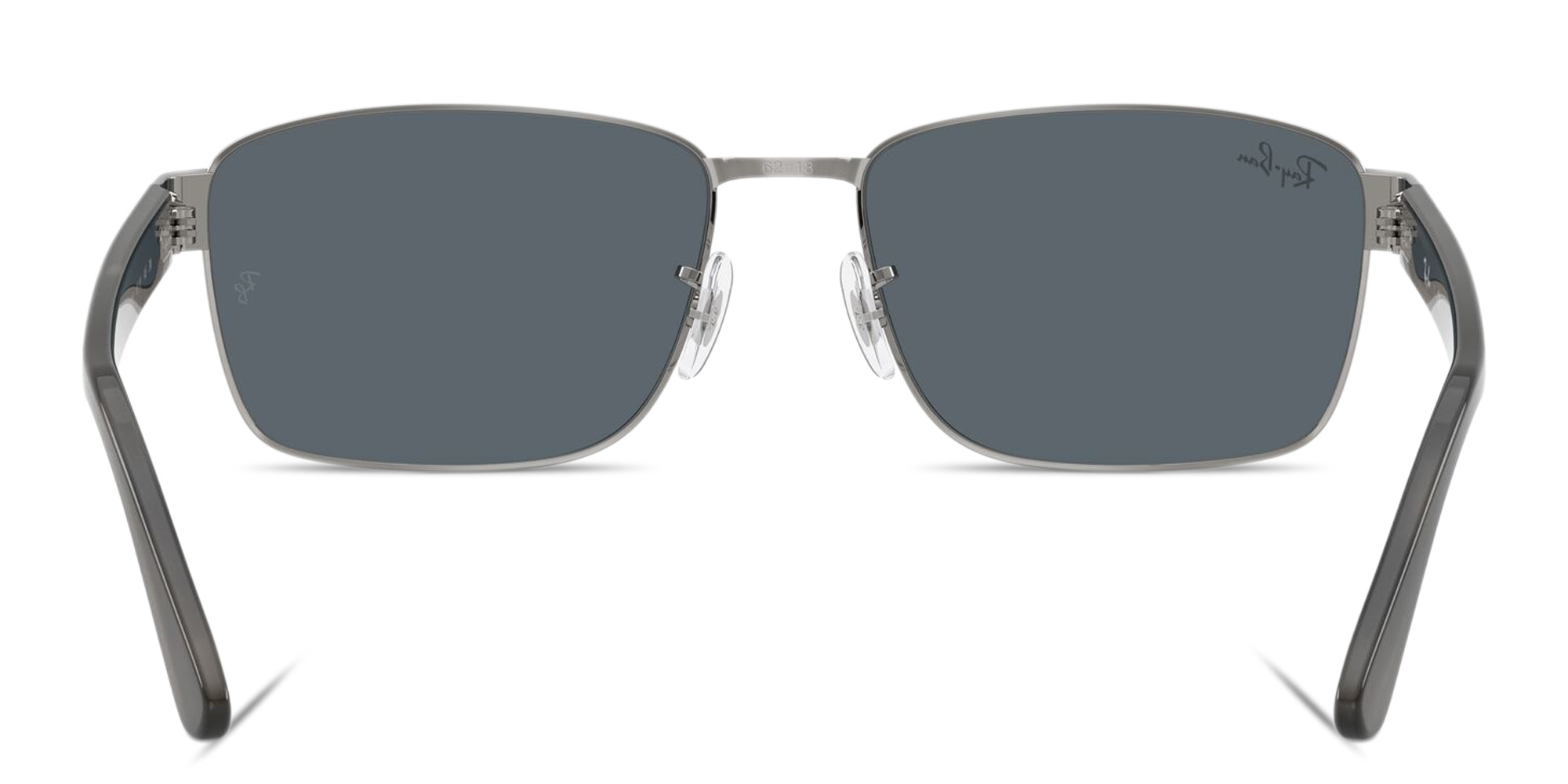 Shop Ray-Ban Embossed Logo Unisex Square Sunglasses in Gunmetal online.