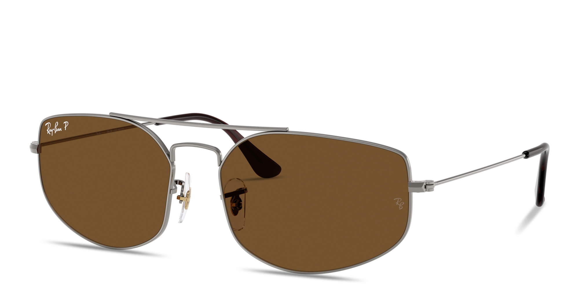 Shop Ray-Ban Explorer 5 Unisex Irregular Sunglasses in Gunmetal online.