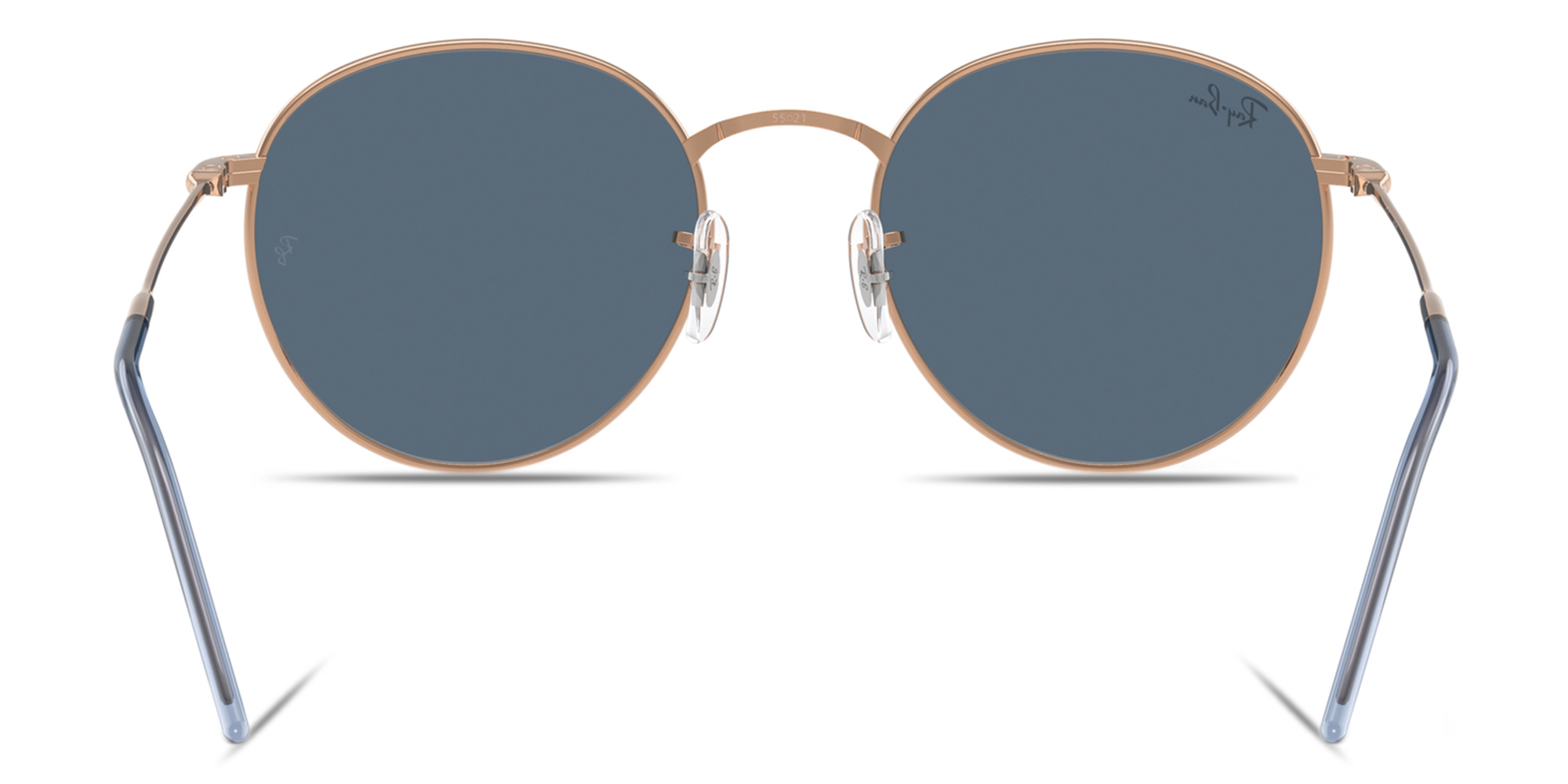Shop Ray-Ban Round Reverse Unisex Panthos Sunglasses in Rose Gold online.