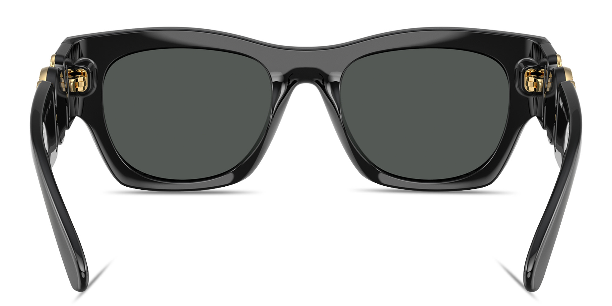 Shop VERSACE Medusa Biggie Pillow Sunglasses in Black online.