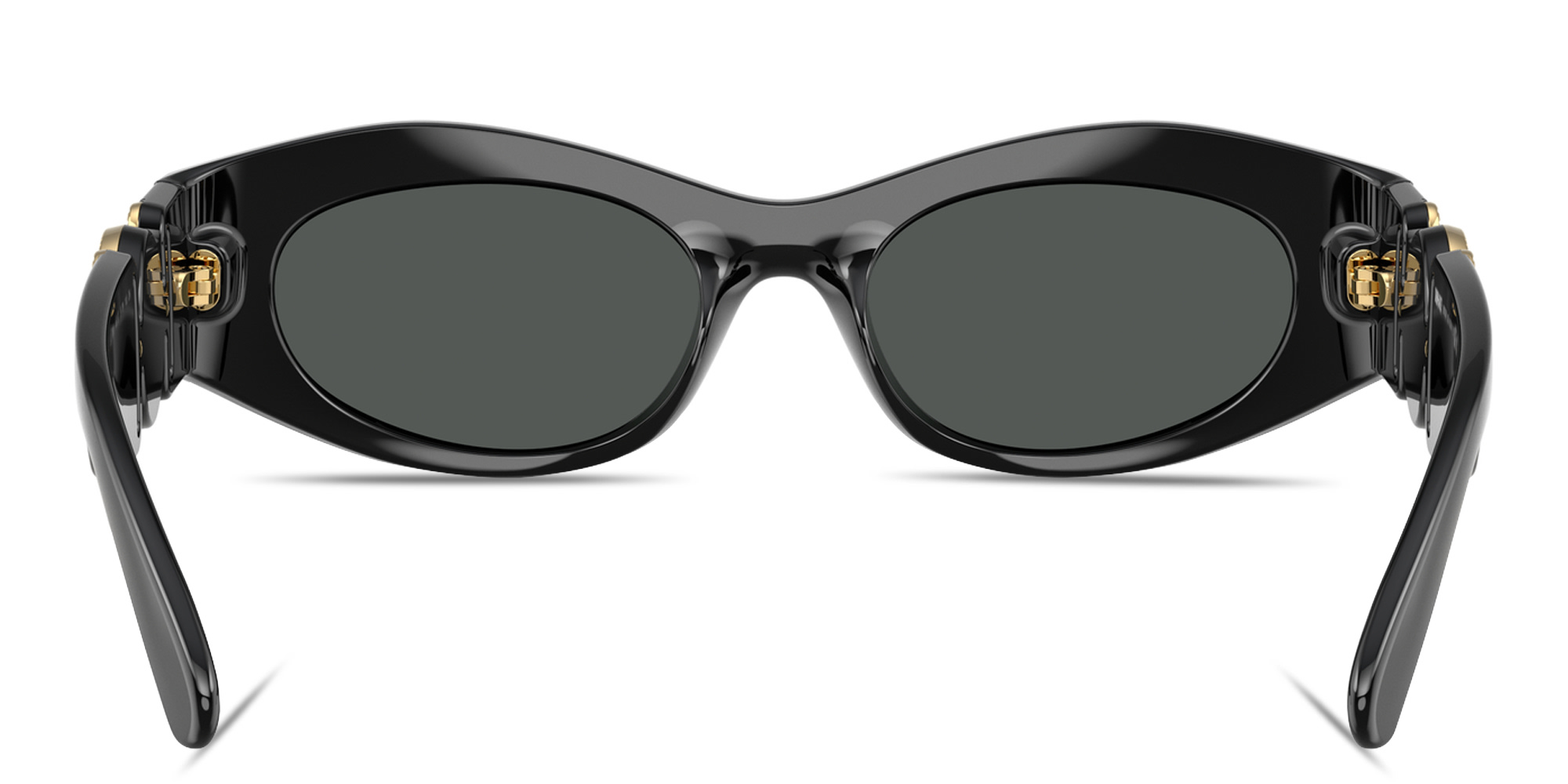 VERSACE Medusa Biggie Oval Sunglasses in Black – Product Photo 4