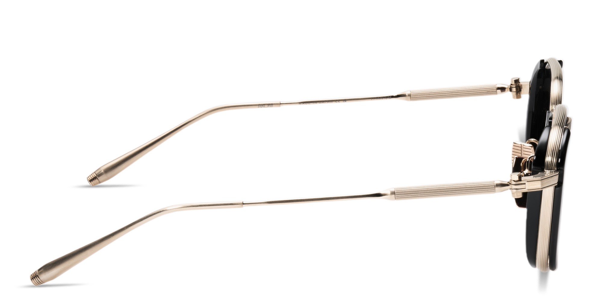 Shop AKONI Eclipse Unisex Square Sunglasses in Black online.