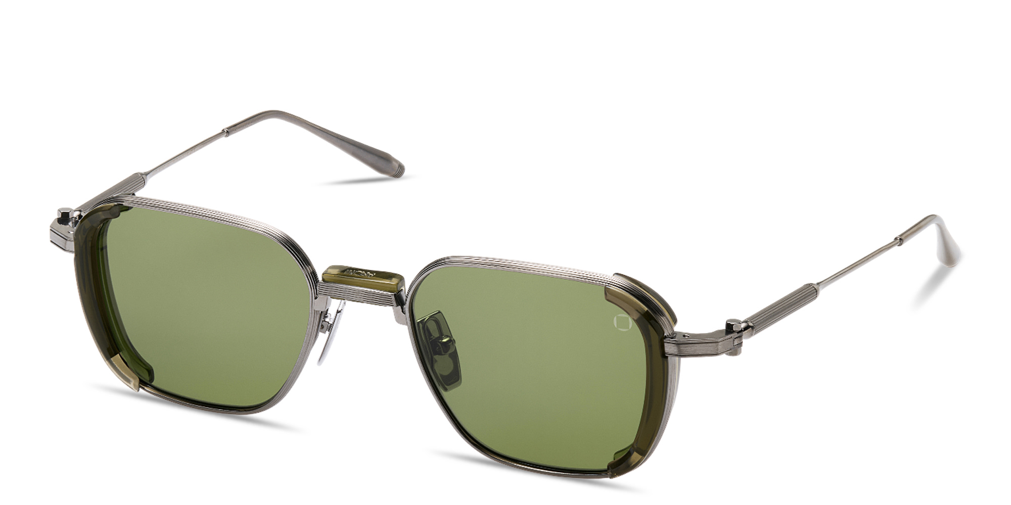 Shop AKONI Eclipse Unisex Square Sunglasses in Olive & Black Palladium online.