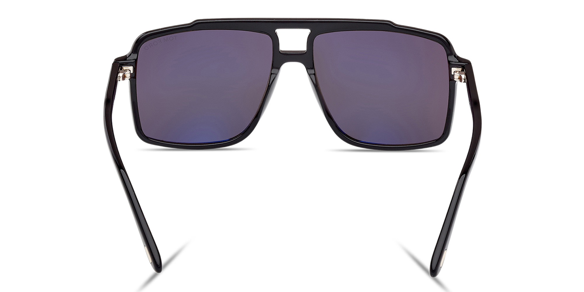 Shop TOM FORD Kemp Aviator Sunglasses in Shiny Black online.