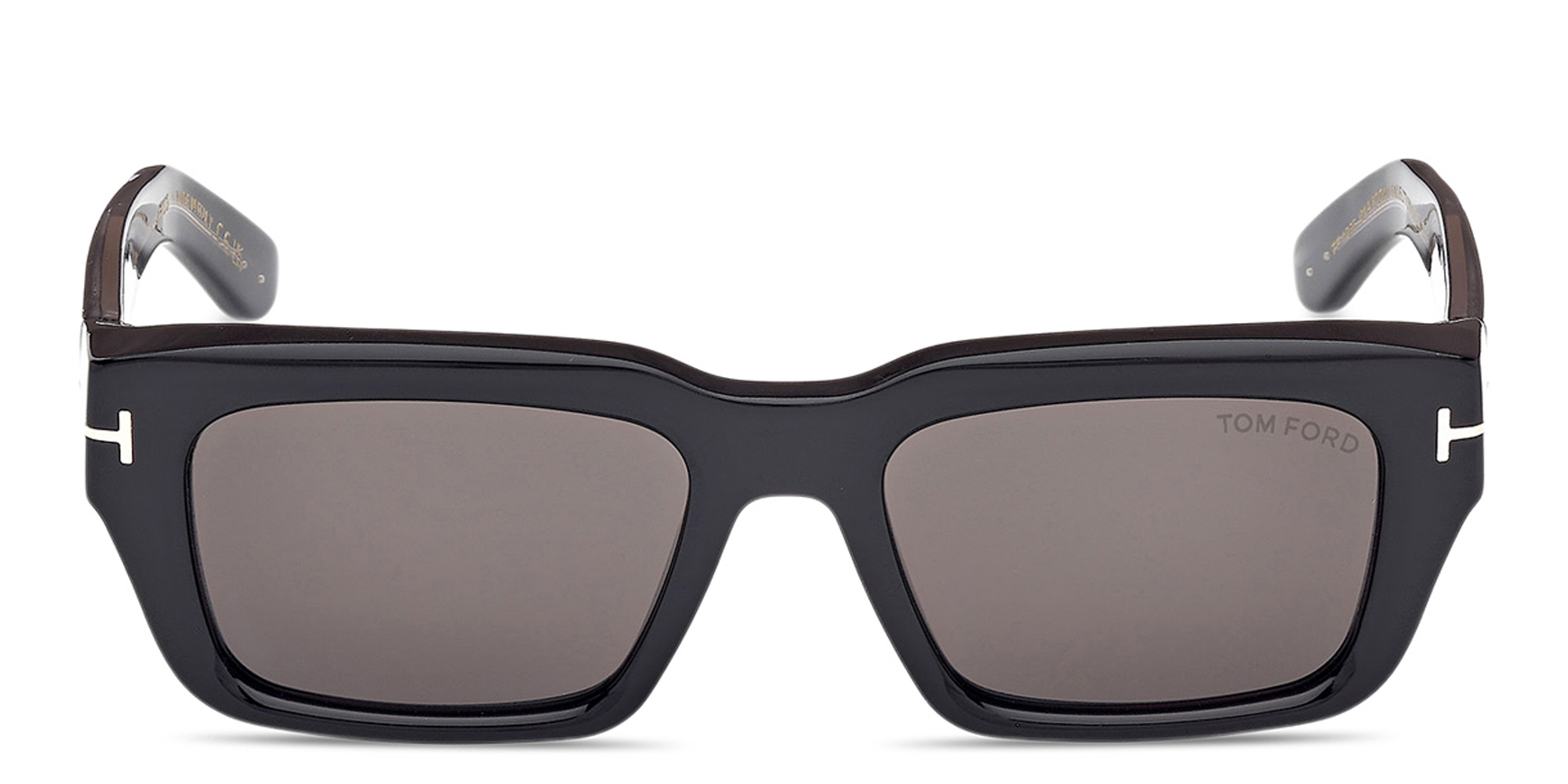 Shop TOM FORD Icon Unisex Rectangle Sunglasses in Shiny Black online.