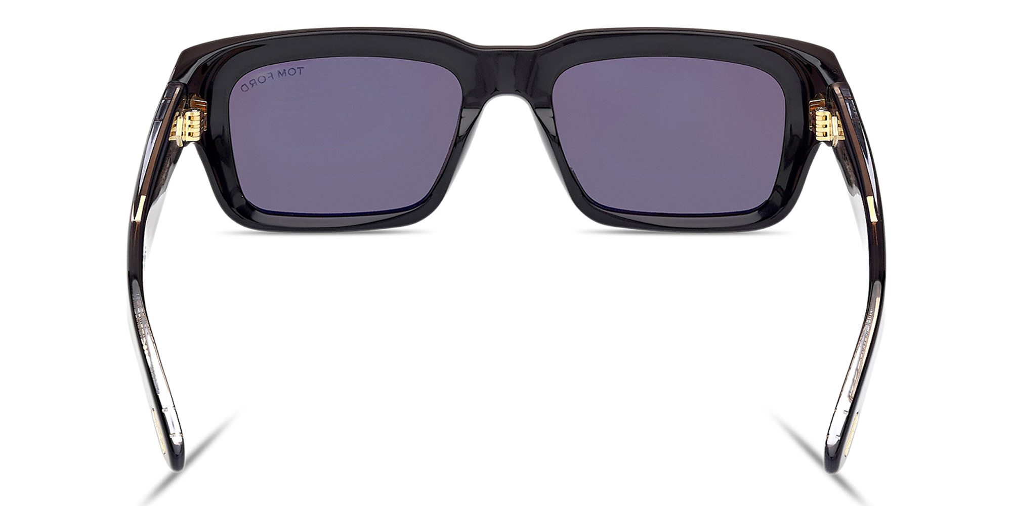 Shop TOM FORD Icon Unisex Rectangle Sunglasses in Shiny Black online.