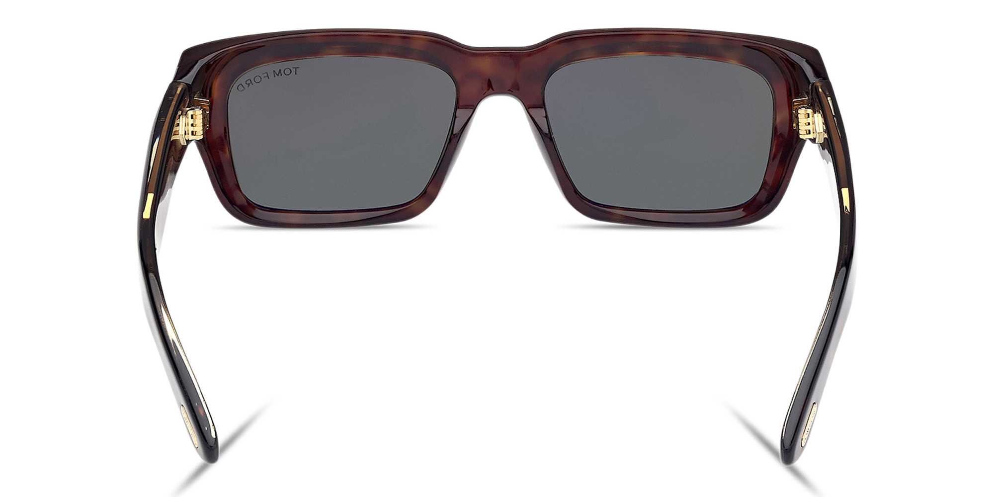 تسوق نظارات شمسية آيكون بإطار مستطيل للجنسين توم فورد بلون هافان داكن أونلاين.