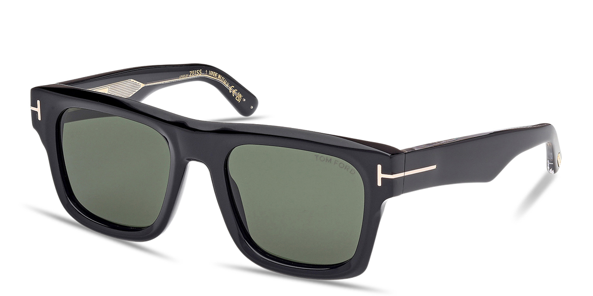 TOM FORD Icon Square Sunglasses in Shiny Black – Product Photo 2