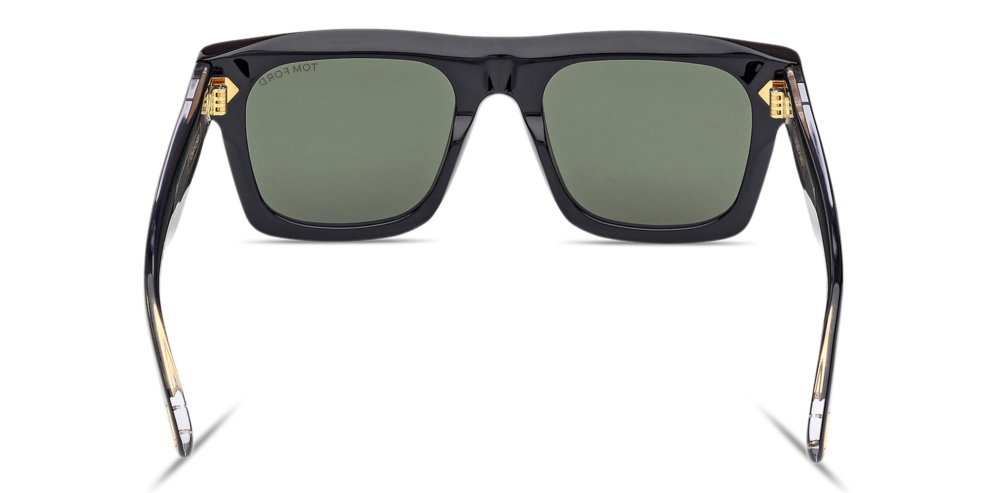 TOM FORD Icon Square Sunglasses in Shiny Black – Product Photo 4