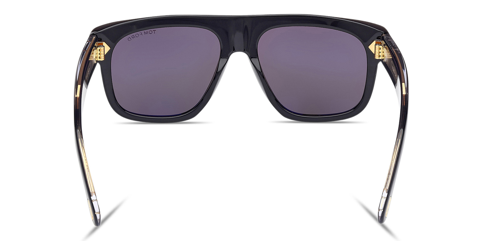 Shop TOM FORD Icon Pilot Sunglasses in Shiny Black online.