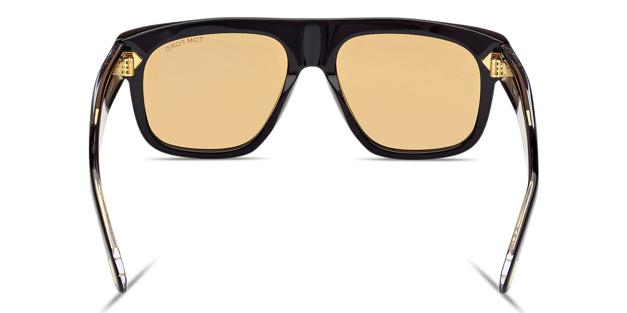 Shop TOM FORD Icon Pilot Sunglasses in Shiny Black online.