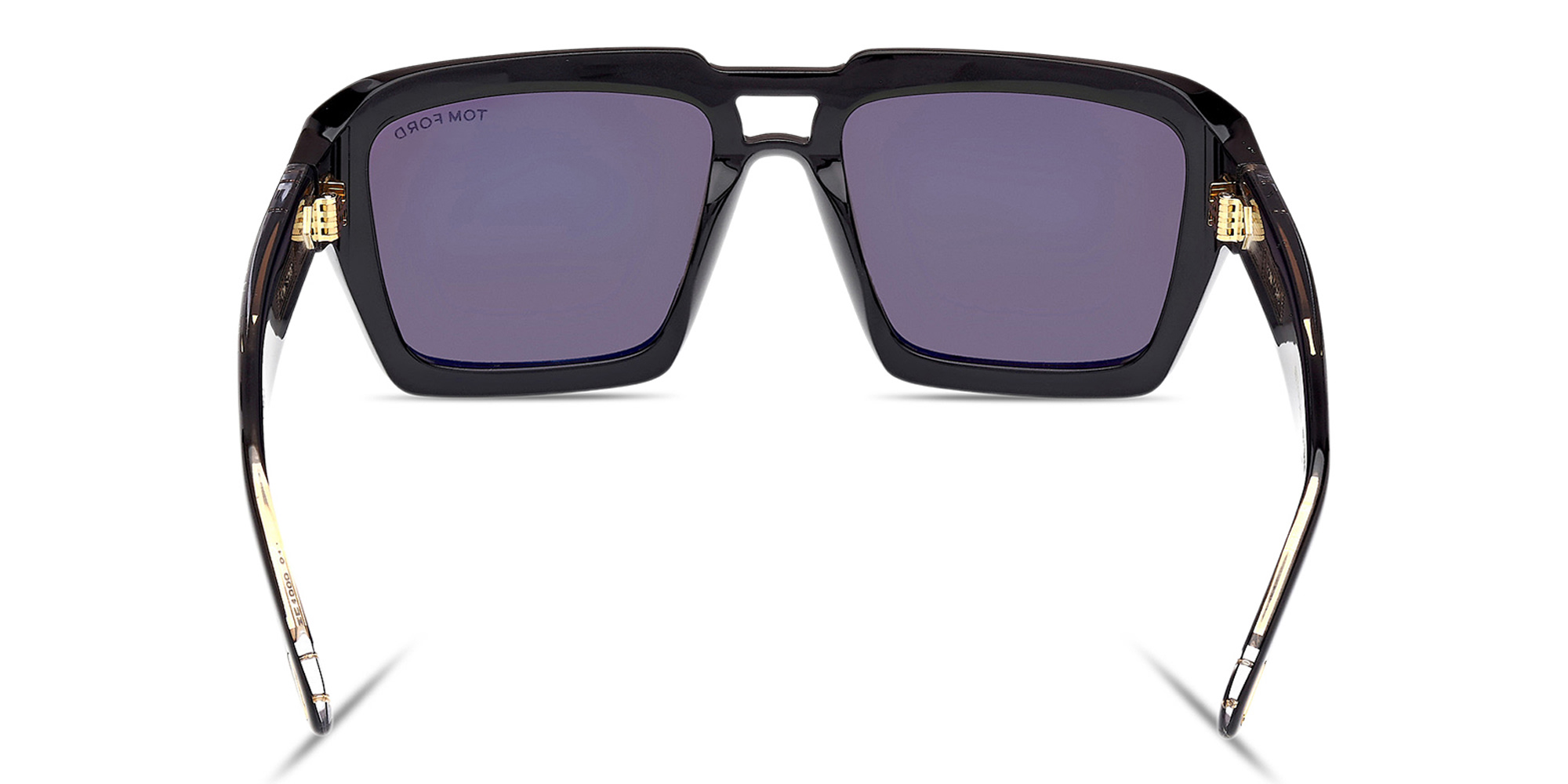 Shop TOM FORD Icon Aviator Sunglasses in Shiny Black online.