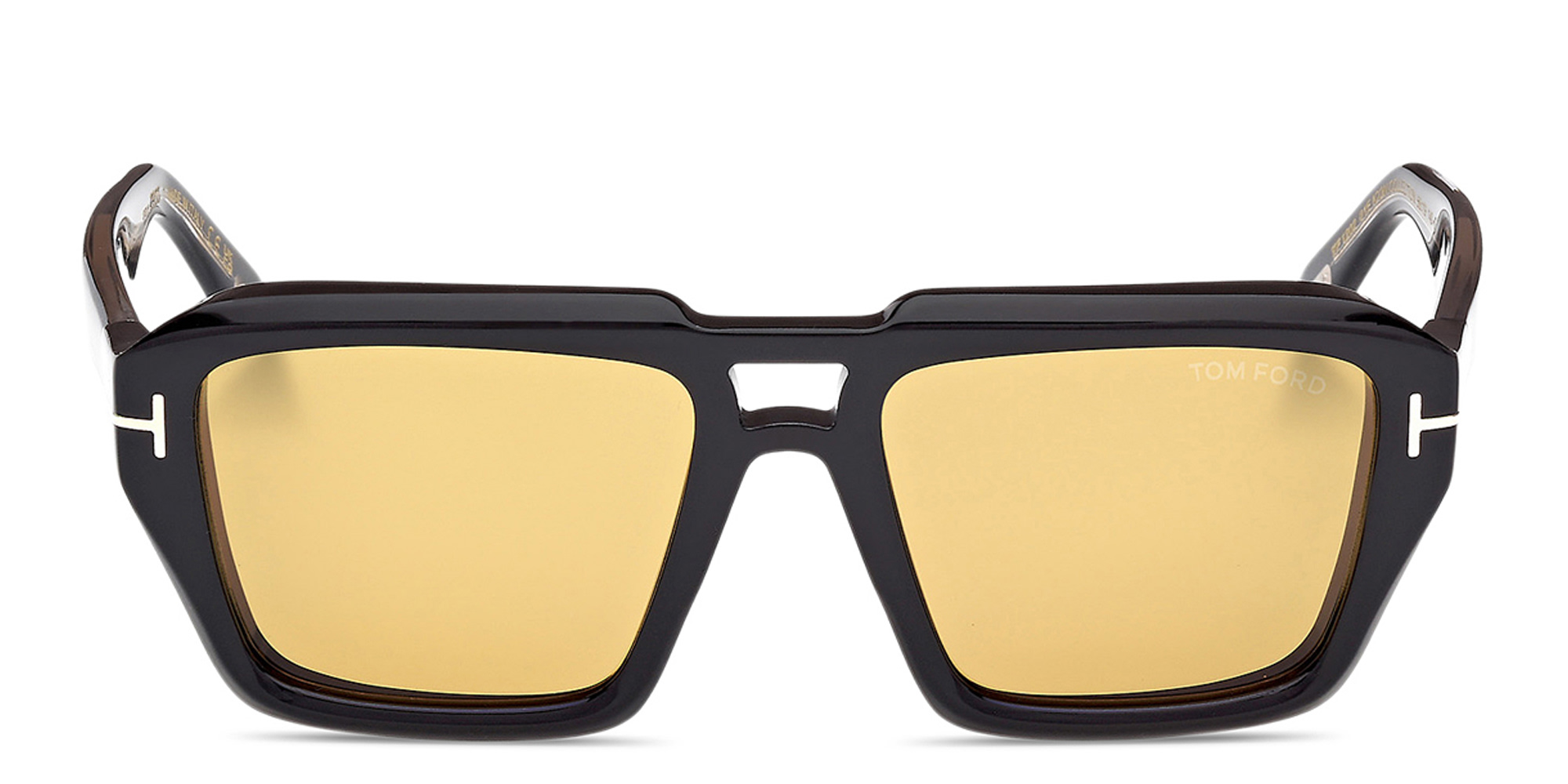 Shop TOM FORD Icon Aviator Sunglasses in Shiny Black online.