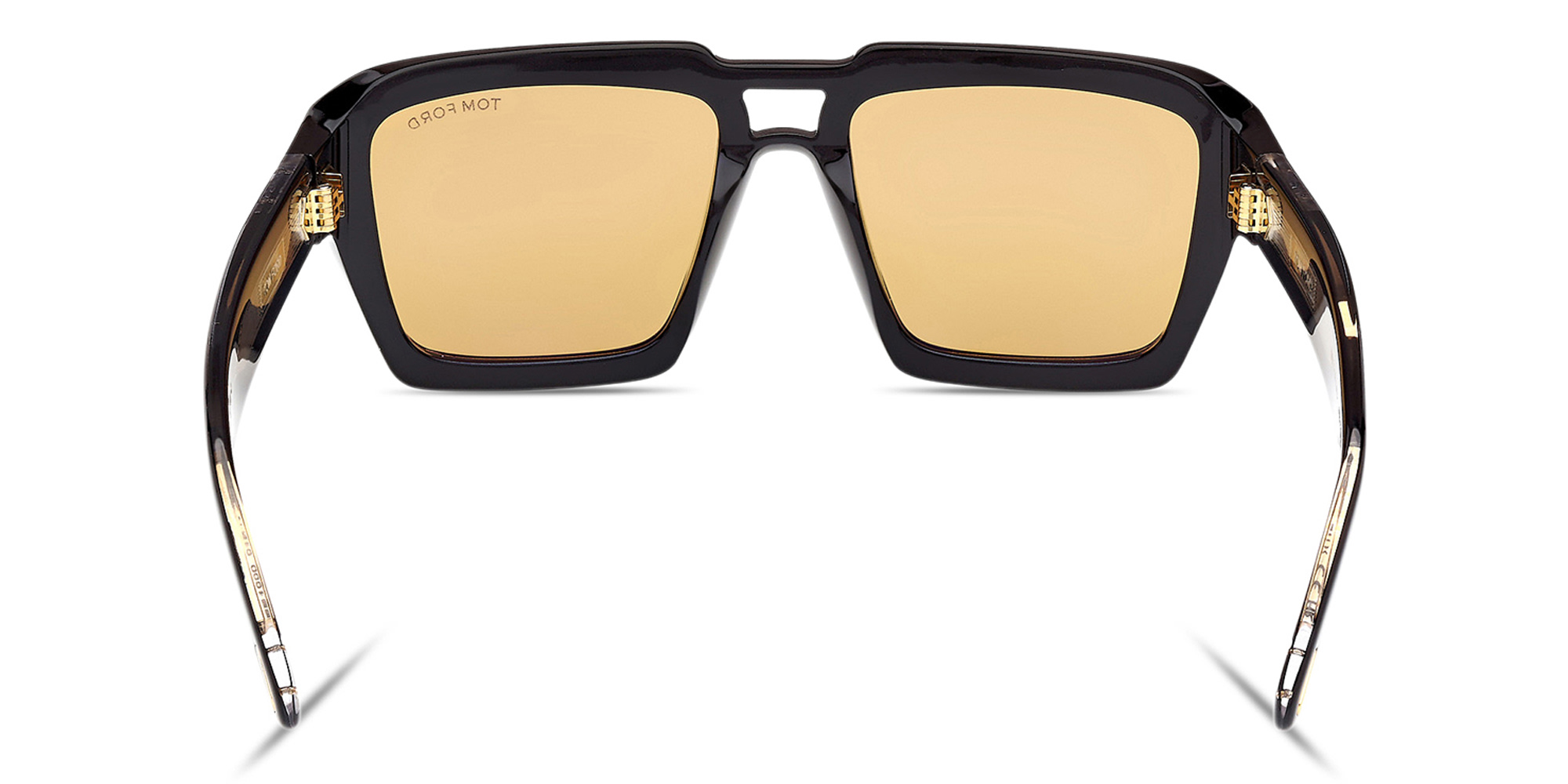 Shop TOM FORD Icon Aviator Sunglasses in Shiny Black online.