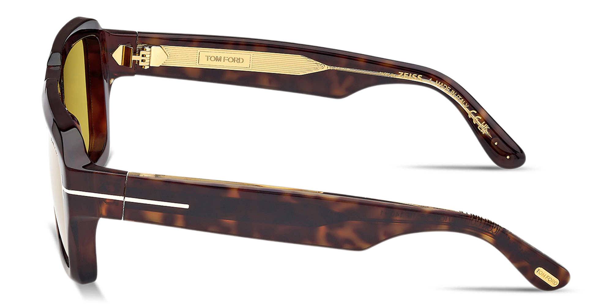 Shop TOM FORD Icon Aviator Sunglasses in Dark Havana online.