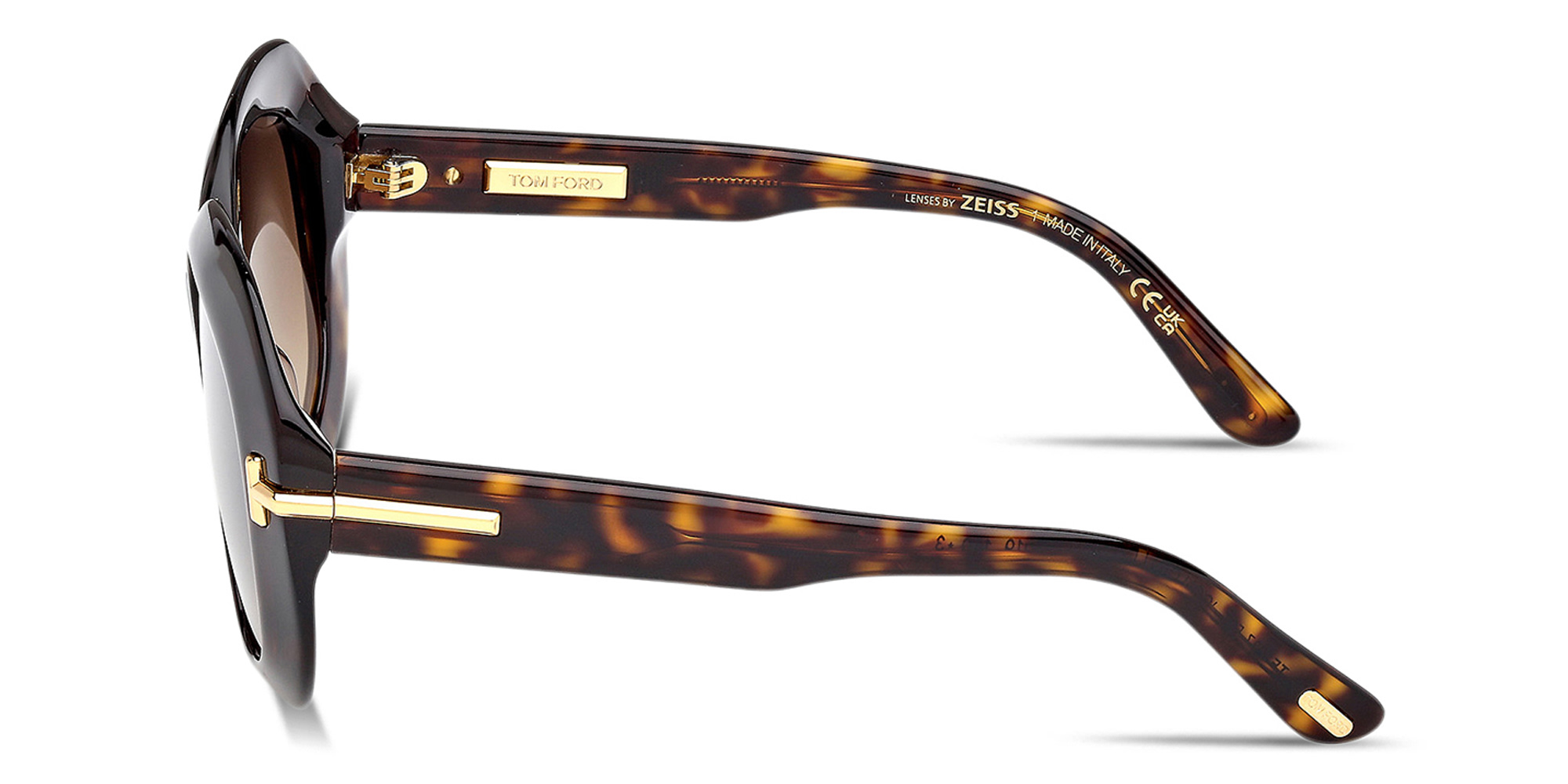 Shop TOM FORD Icon Round Sunglasses in Dark Havana online.