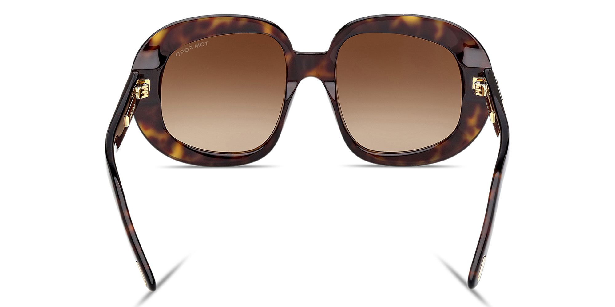 Shop TOM FORD Icon Round Sunglasses in Dark Havana online.